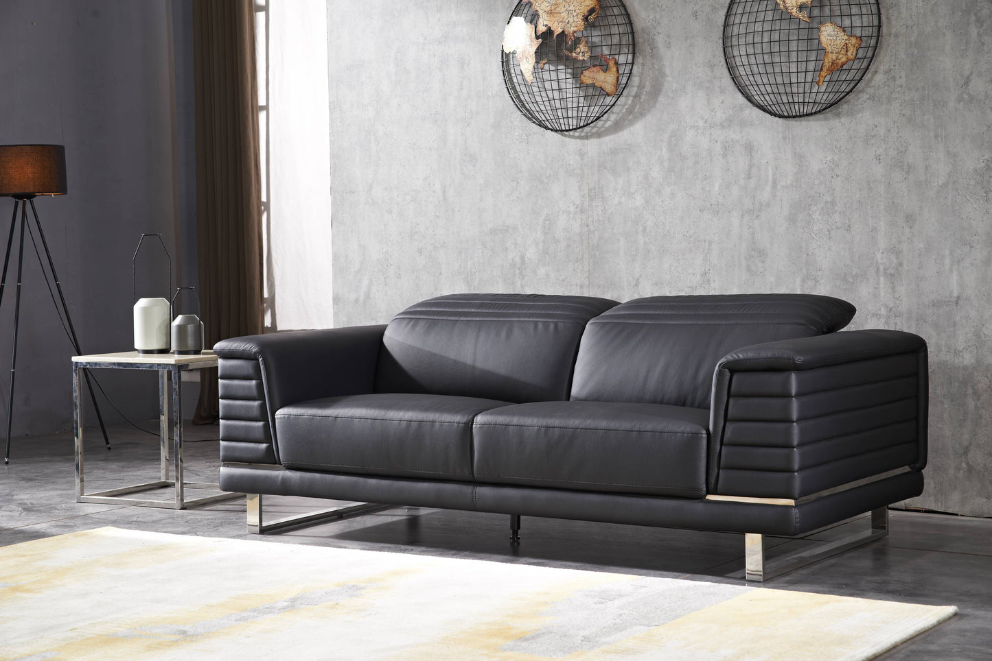 BLACK FOSHAN SOFA HERA 1S+2S+3S AG03 - FM356