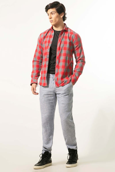 GTS-6320 SHIRT CASUAL RED CHECK