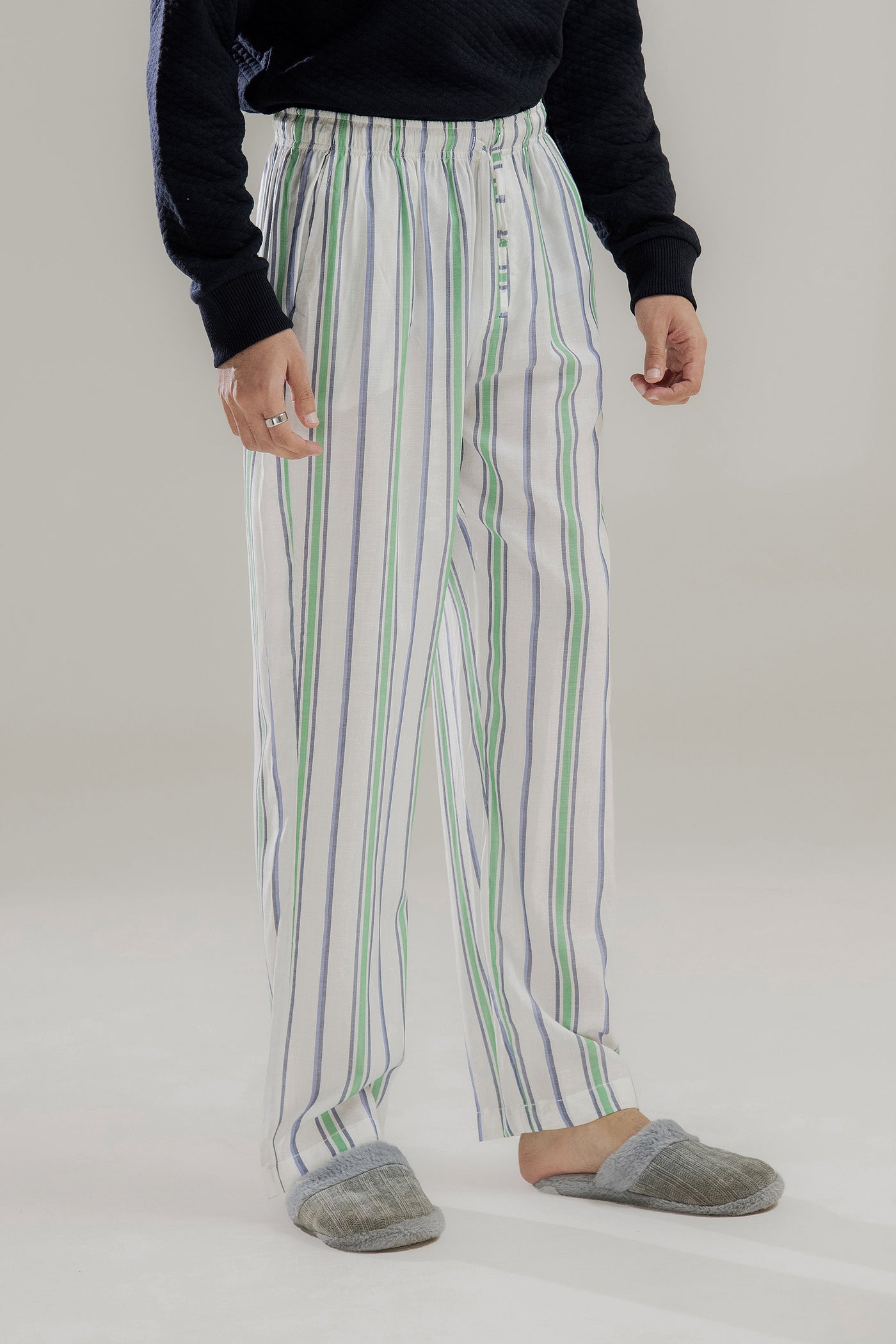 Picture of GTS-6382 PULL ON TROUSER GREEN STRIPES - Chenone Official - Online Shopping