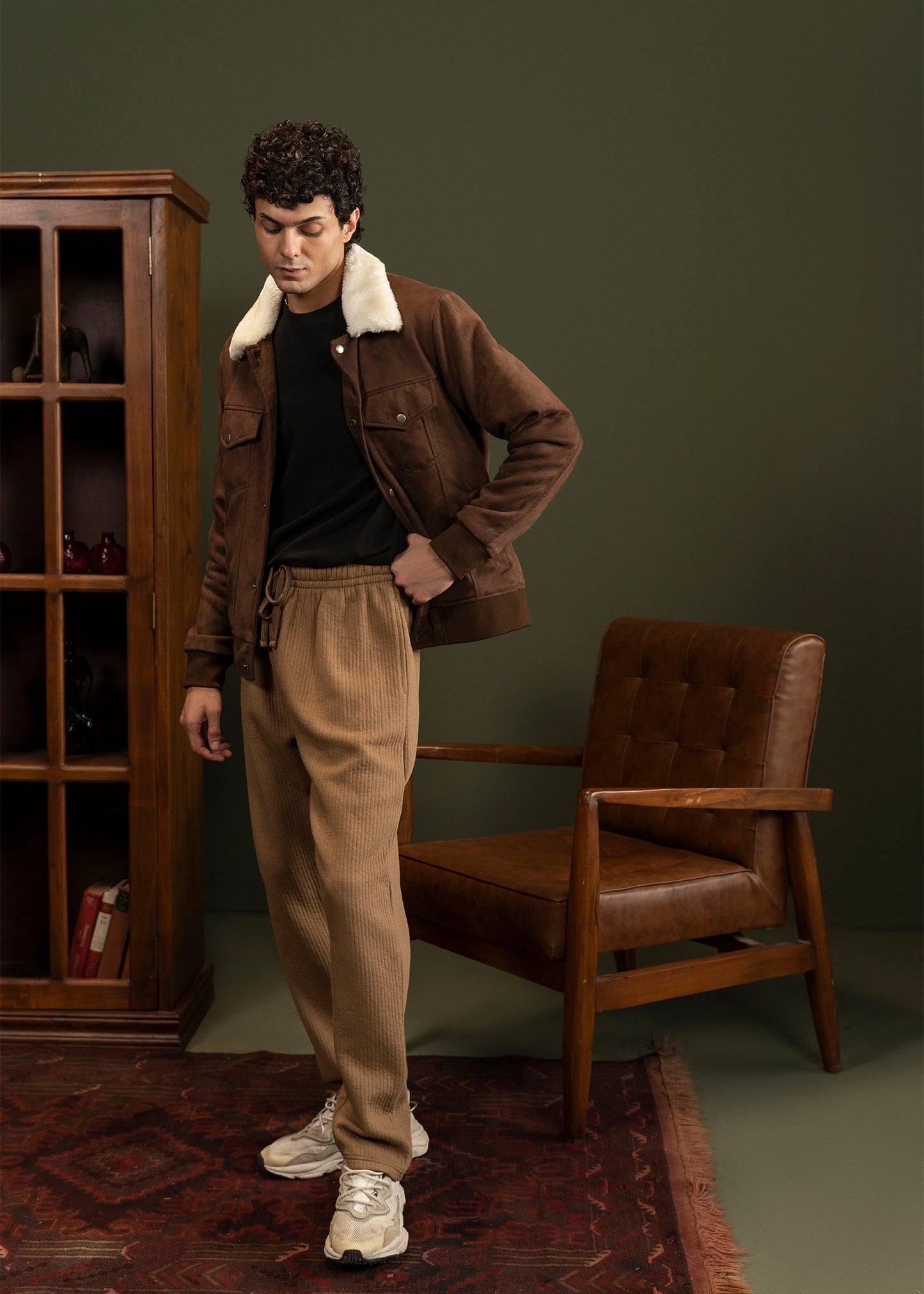 SUEDE JACKET BROWN - GTS-6384