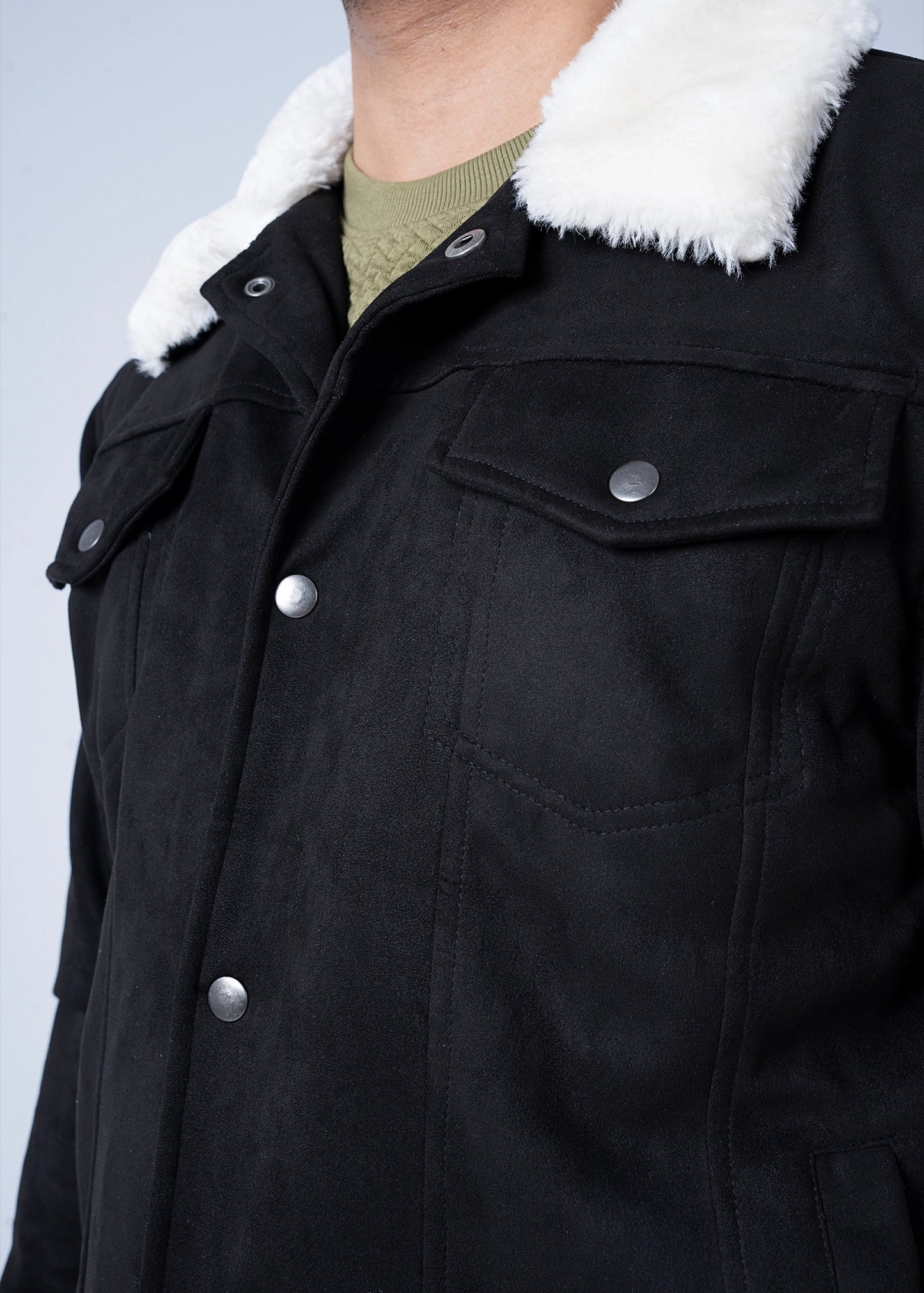 SUEDE JACKET BLACK - GTS-6384