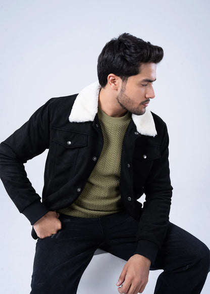 SUEDE JACKET BLACK - GTS-6384