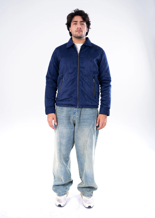 SUEDE JACKET NAVY GTS-6387