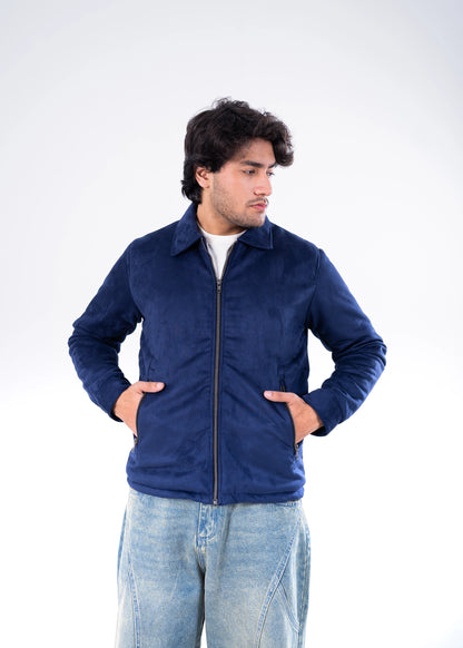 SUEDE JACKET NAVY GTS-6387