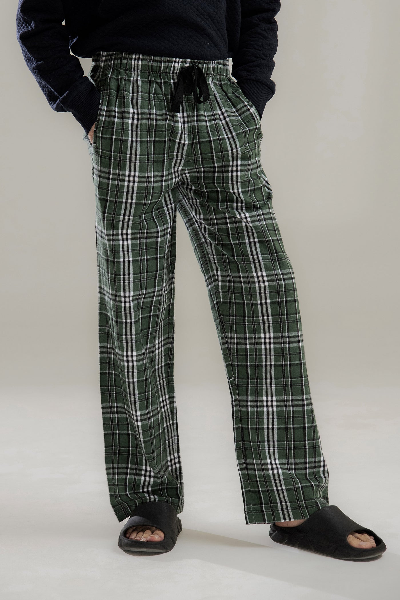 Picture of GTS-6415 PULL ON TROUSER GREEN CHECK - Chenone Official - Online Shopping