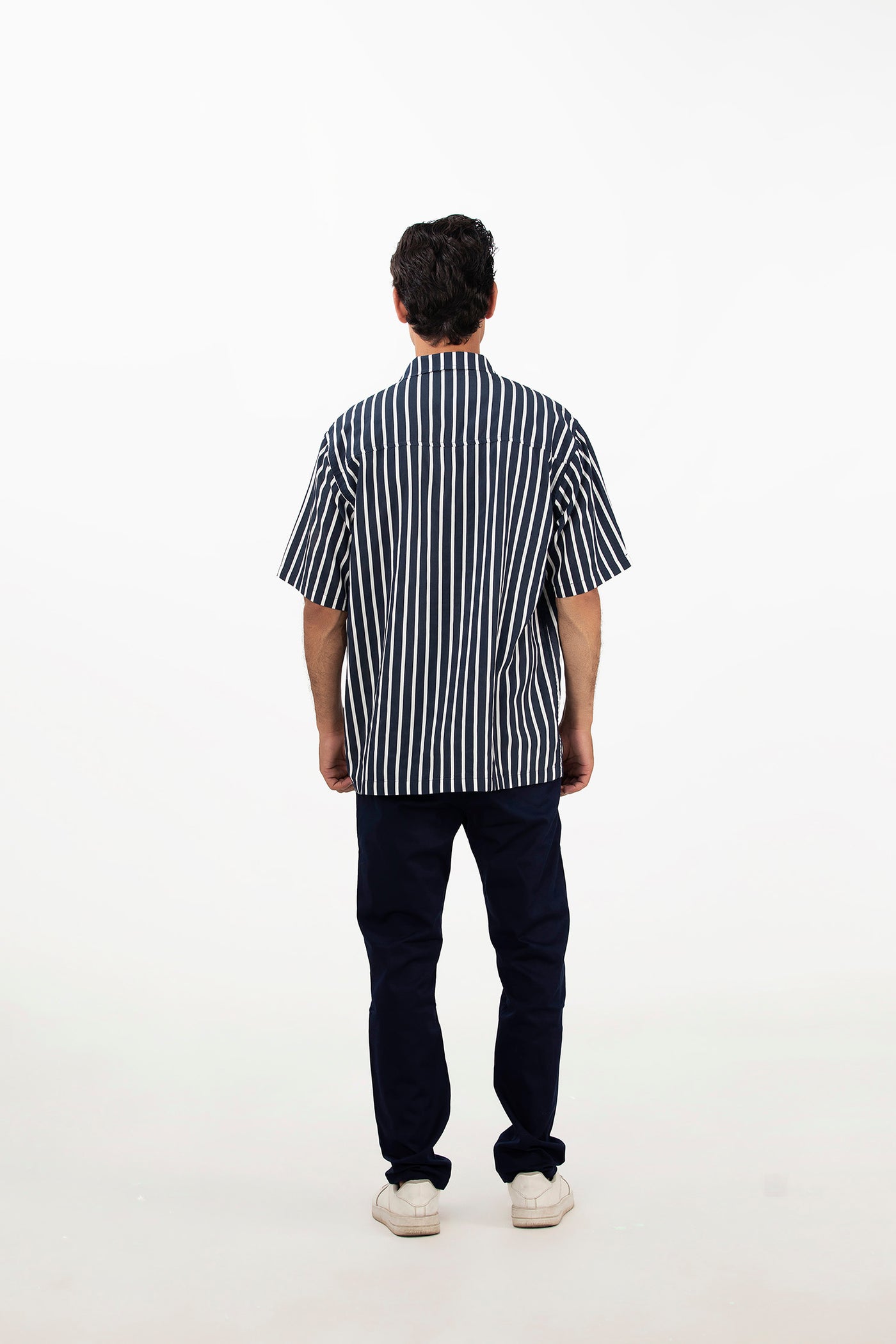 Picture of GTS-6435 SHIRT CASUAL H/SLV BLACK STRIPE - Chenone Official - Online Shopping