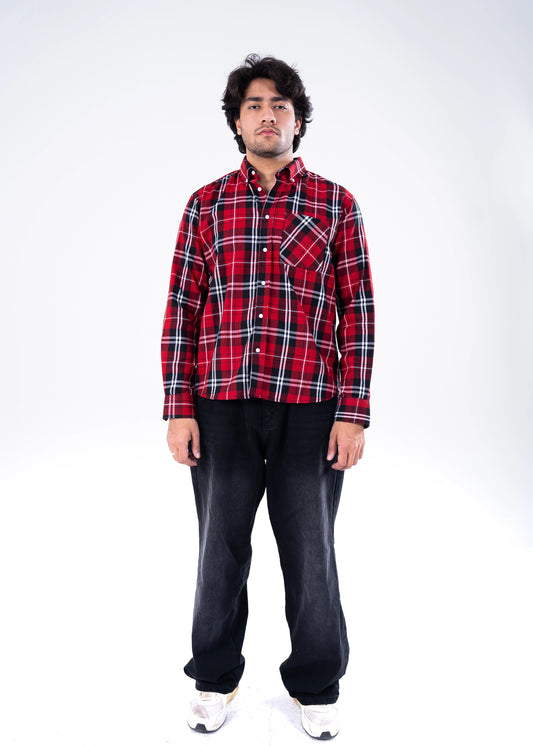 CASUAL SHIRT RED CHECK GTS-6467