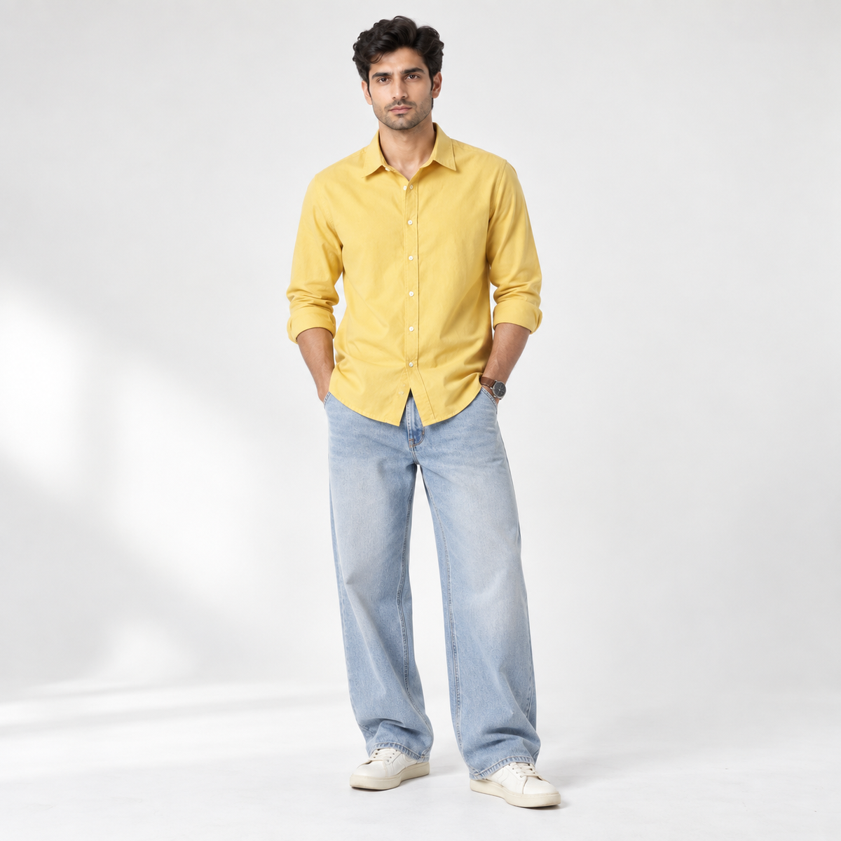 Men's Winter Casual Shirt Mustard