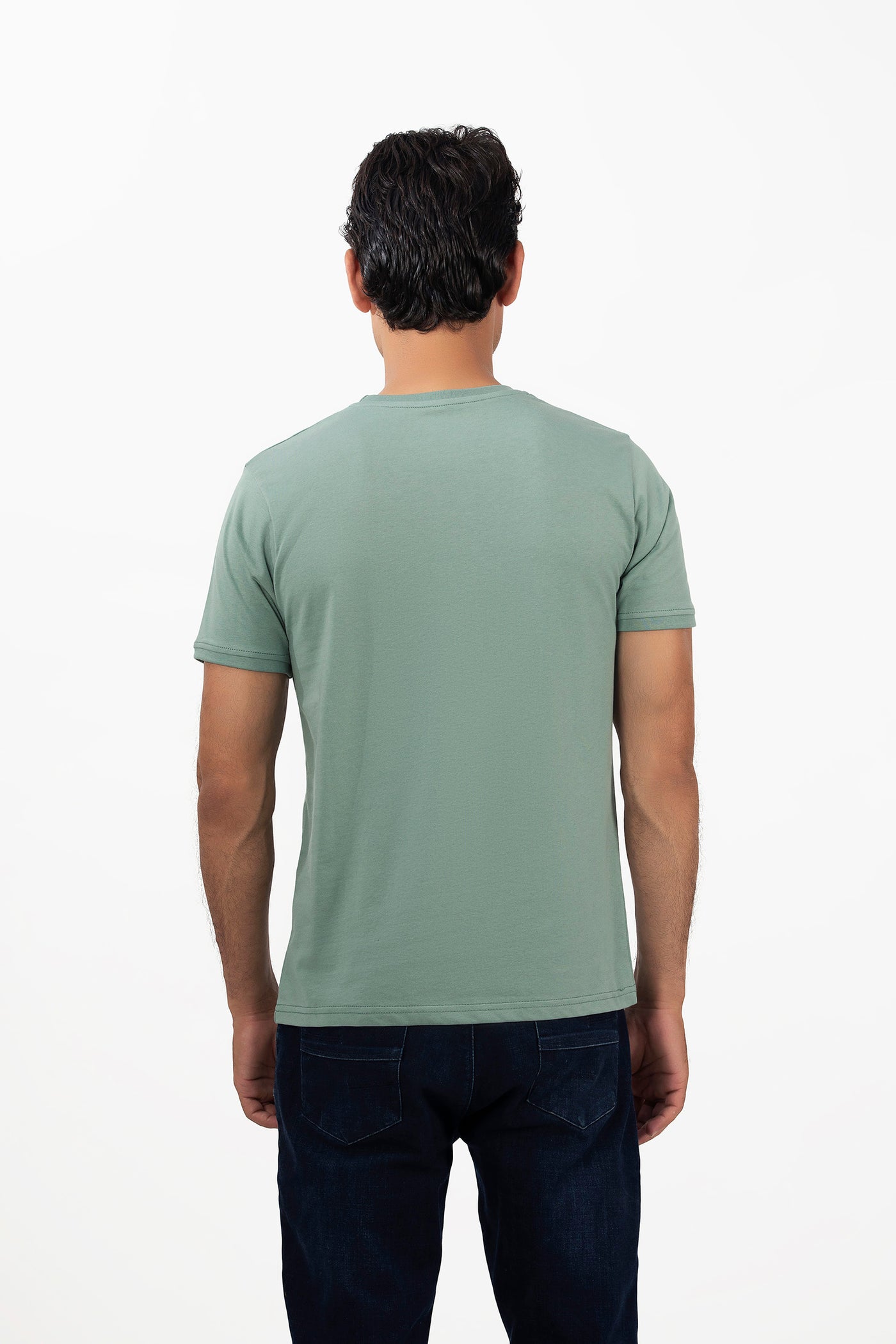 Picture of GTS-B4202 ROUND NECK T-SHIRT GREEN - Chenone Official - Online Shopping