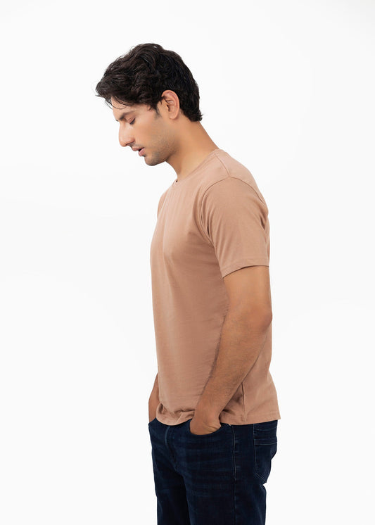 Picture of GTS-B4202 ROUND NECK T-SHIRT L/BROWN - Chenone Official - Online Shopping