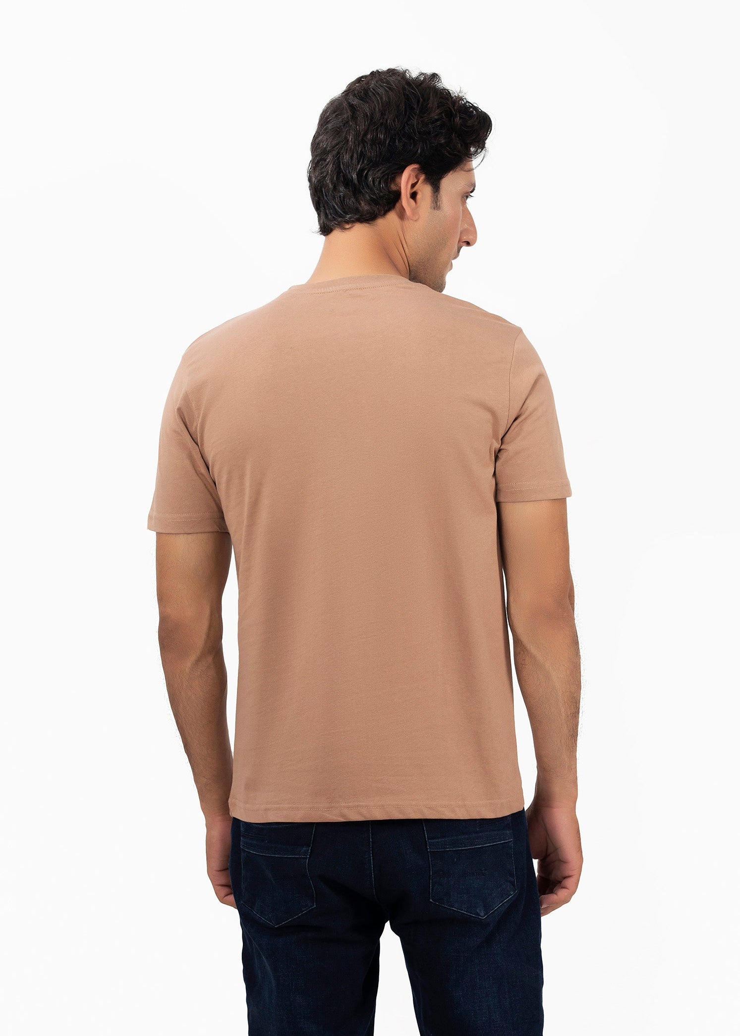 Picture of GTS-B4202 ROUND NECK T-SHIRT L/BROWN - Chenone Official - Online Shopping