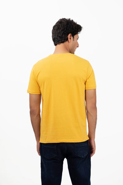Picture of GTS-B4206 ROUND NECK T-SHIRT MUSTARD - Chenone Official - Online Shopping