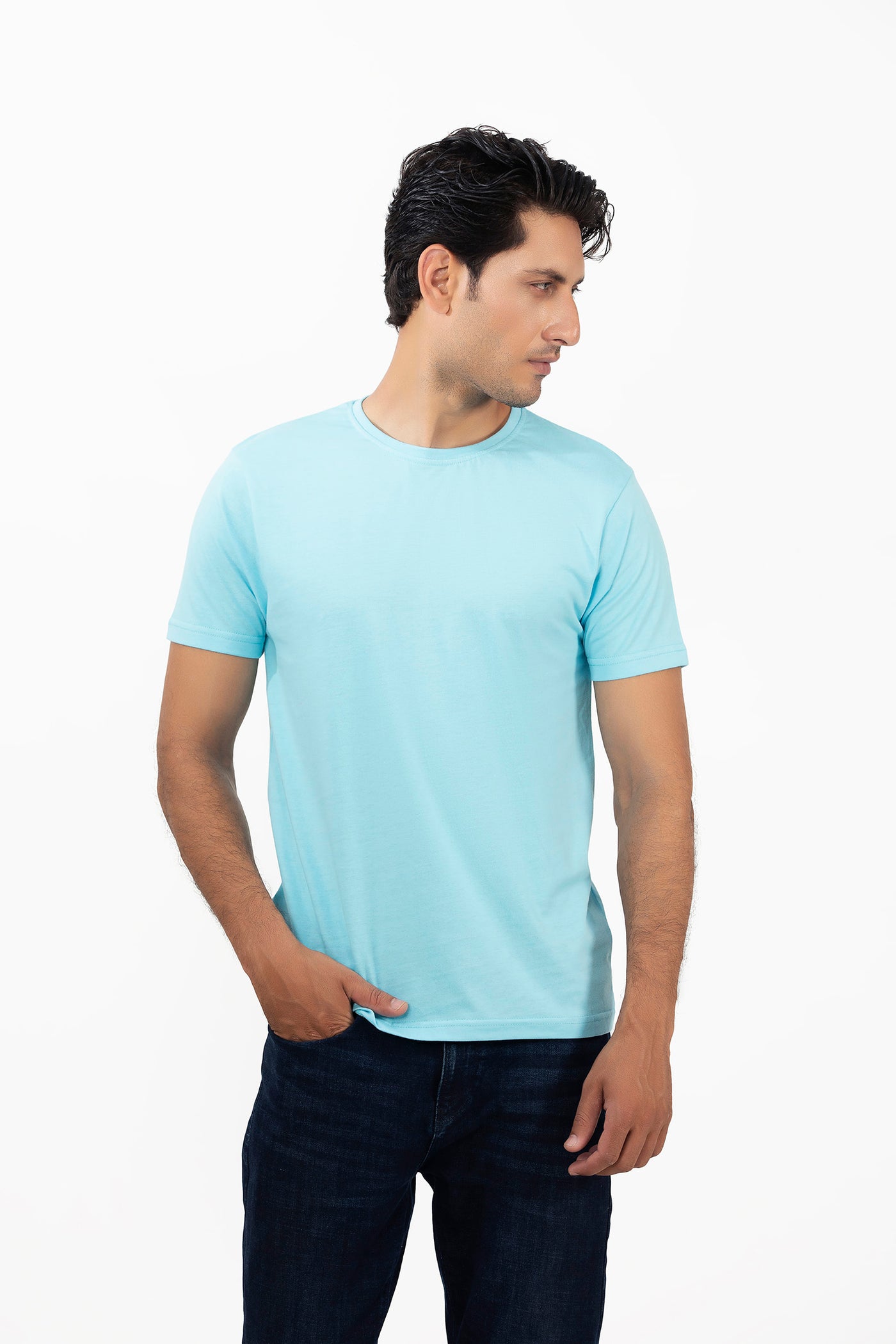 Picture of GTS-B4206 ROUND NECK T-SHIRT SKY - Chenone Official - Online Shopping