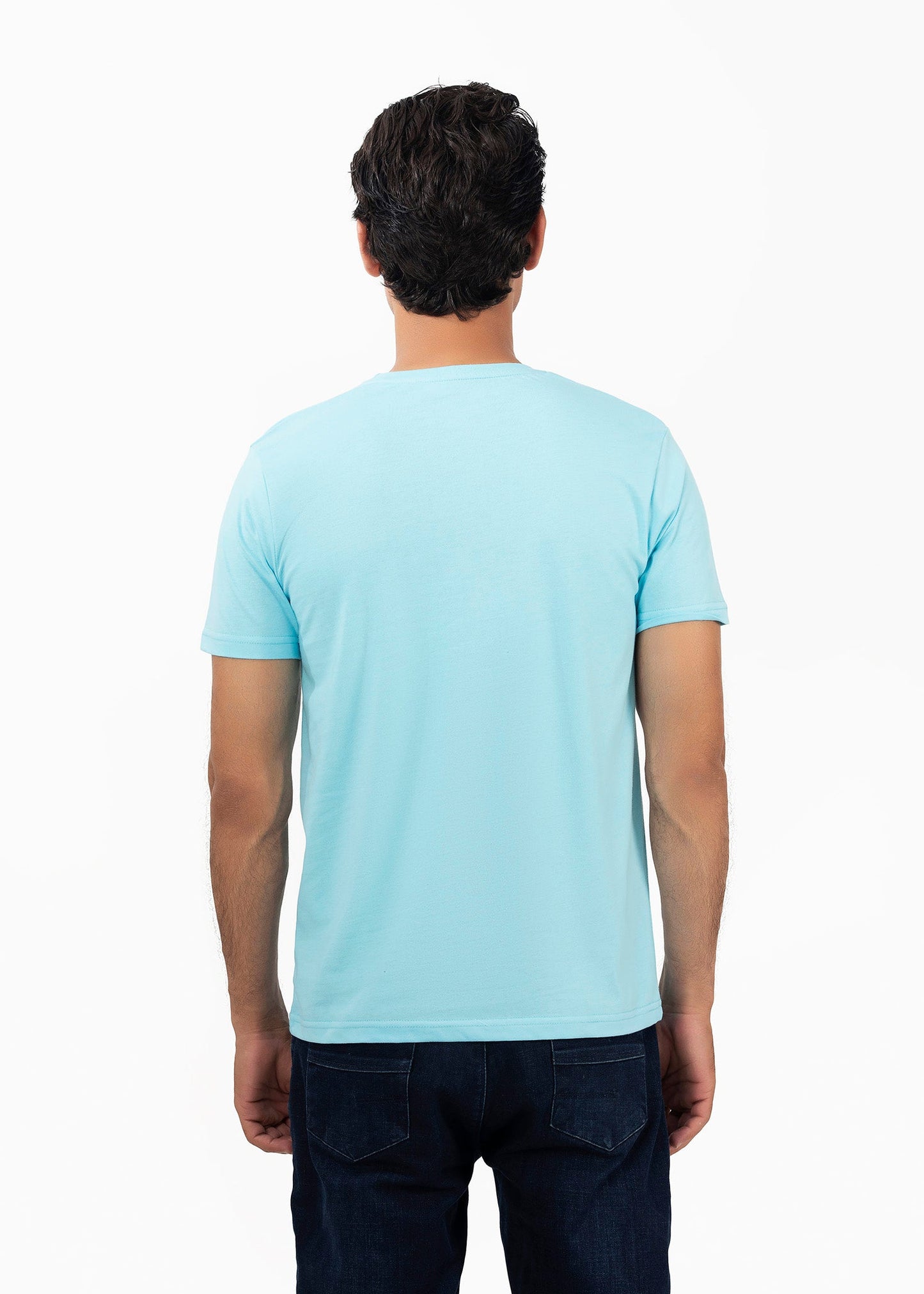 Picture of GTS-B4206 ROUND NECK T-SHIRT SKY - Chenone Official - Online Shopping