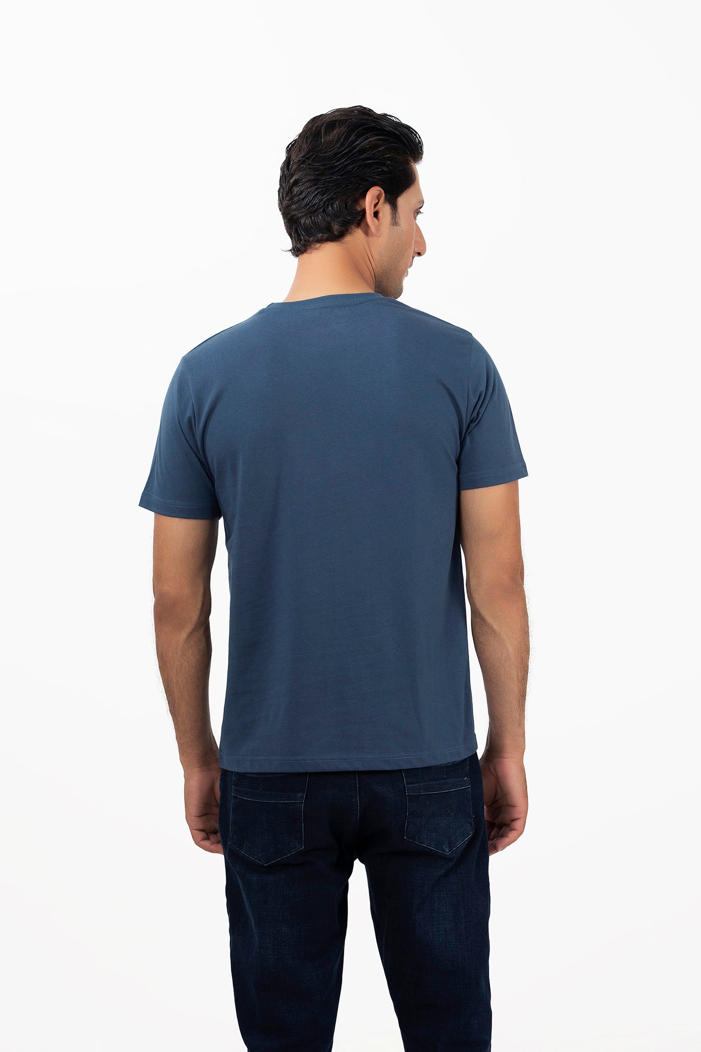 Picture of GTS-B4207 ROUND NECK T-SHIRT NAVY - Chenone Official - Online Shopping