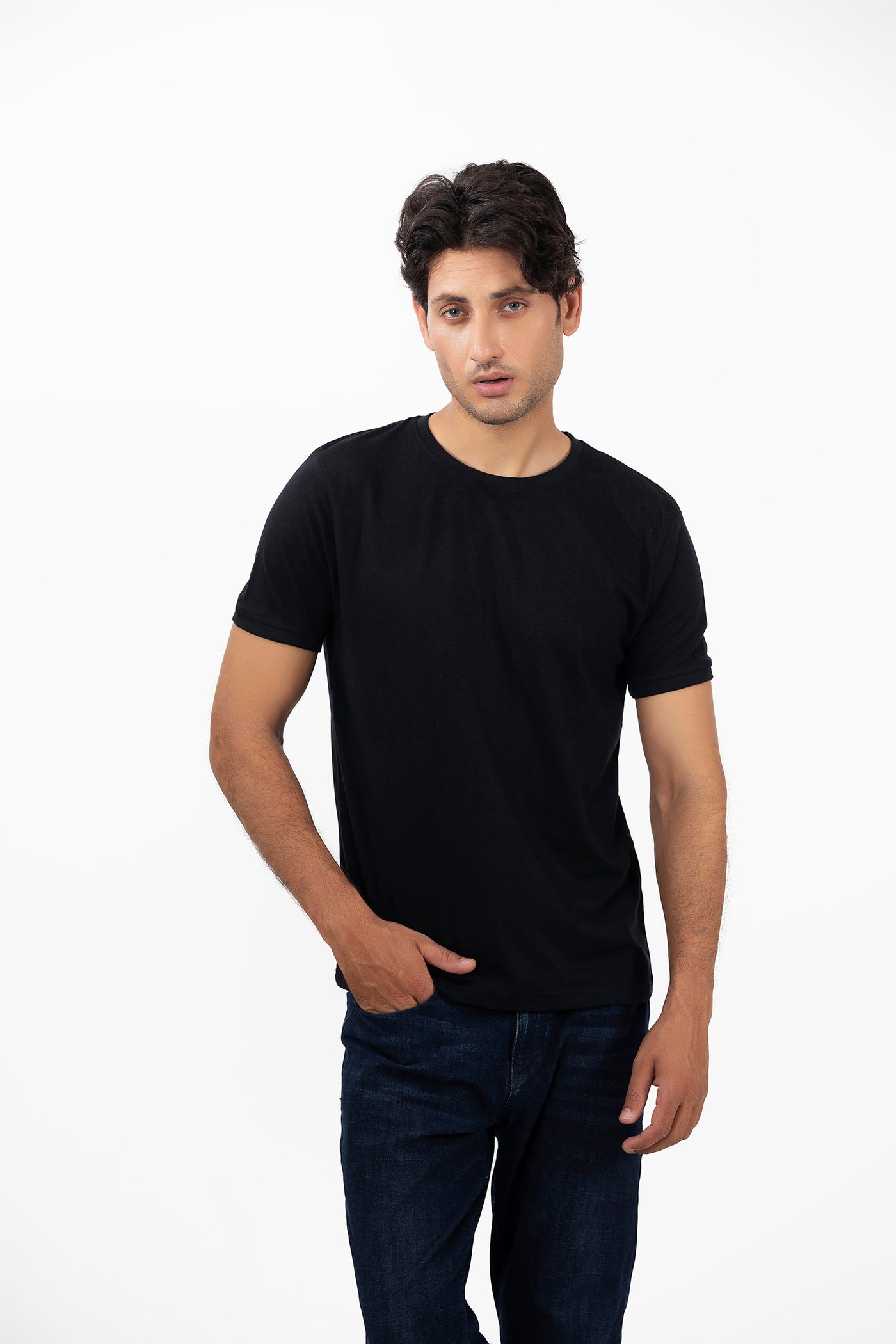 Picture of GTS-B4209 ROUND NECK T-SHIRT BLACK - Chenone Official - Online Shopping