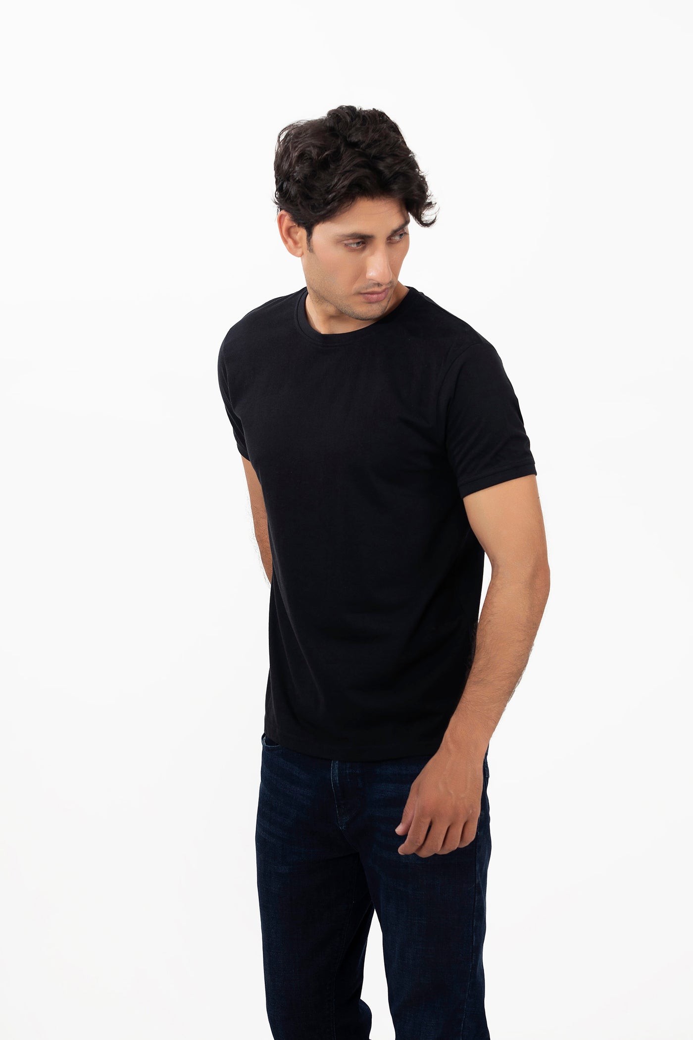 Picture of GTS-B4209 ROUND NECK T-SHIRT BLACK - Chenone Official - Online Shopping