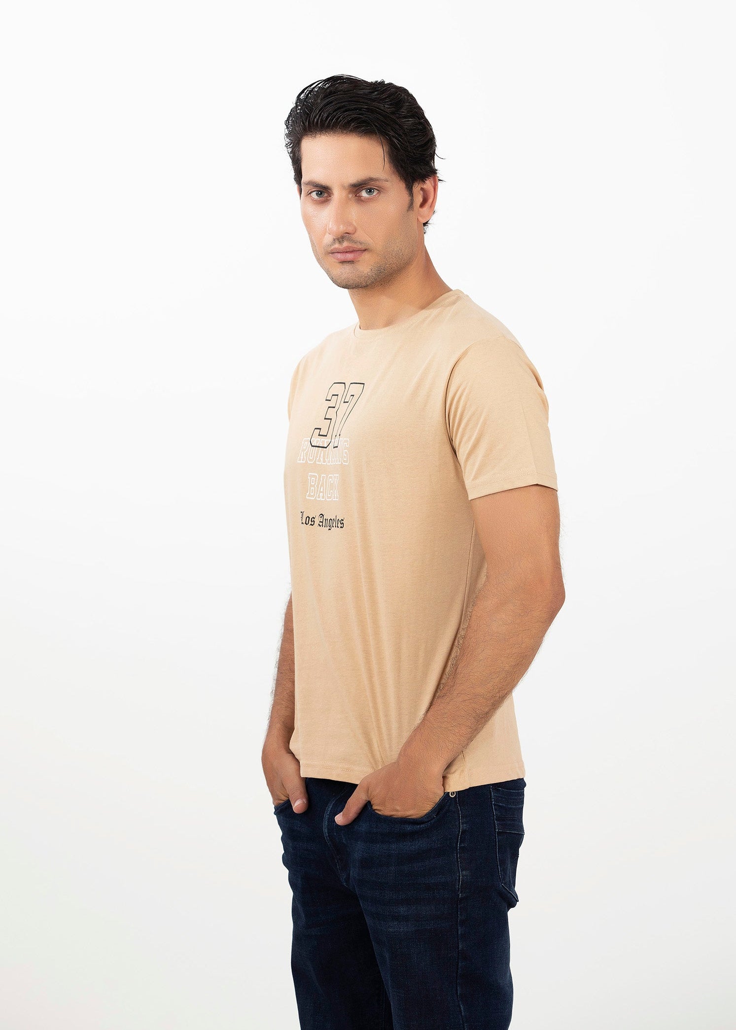 Picture of GTS-B4211 T-SHIRT H/SLV PEACH - Chenone Official - Online Shopping