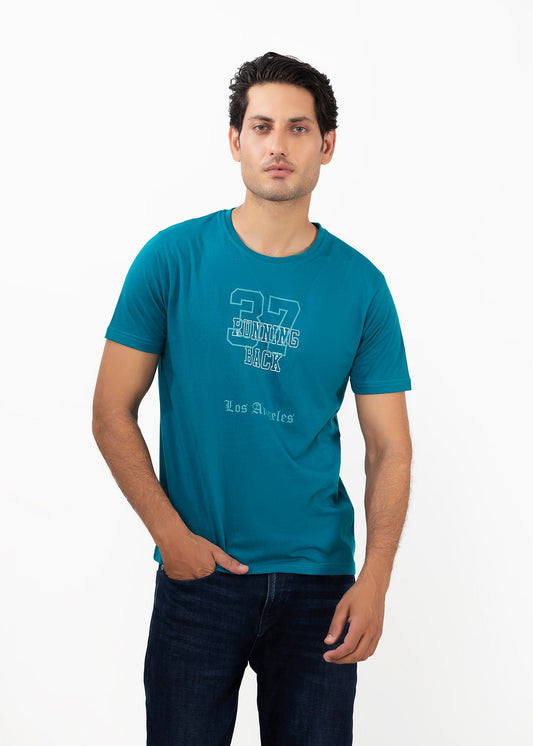Picture of GTS-B4211 T-SHIRT H/SLV TEAL - Chenone Official - Online Shopping