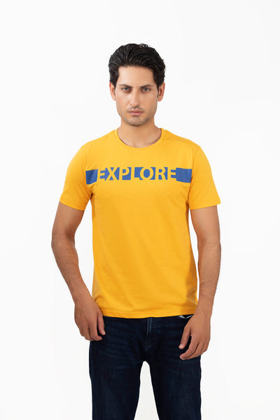 Picture of GTS-B4212 T-SHIRT H/SLV MUSTARD - Chenone Official - Online Shopping