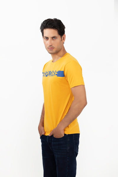 Picture of GTS-B4212 T-SHIRT H/SLV MUSTARD - Chenone Official - Online Shopping