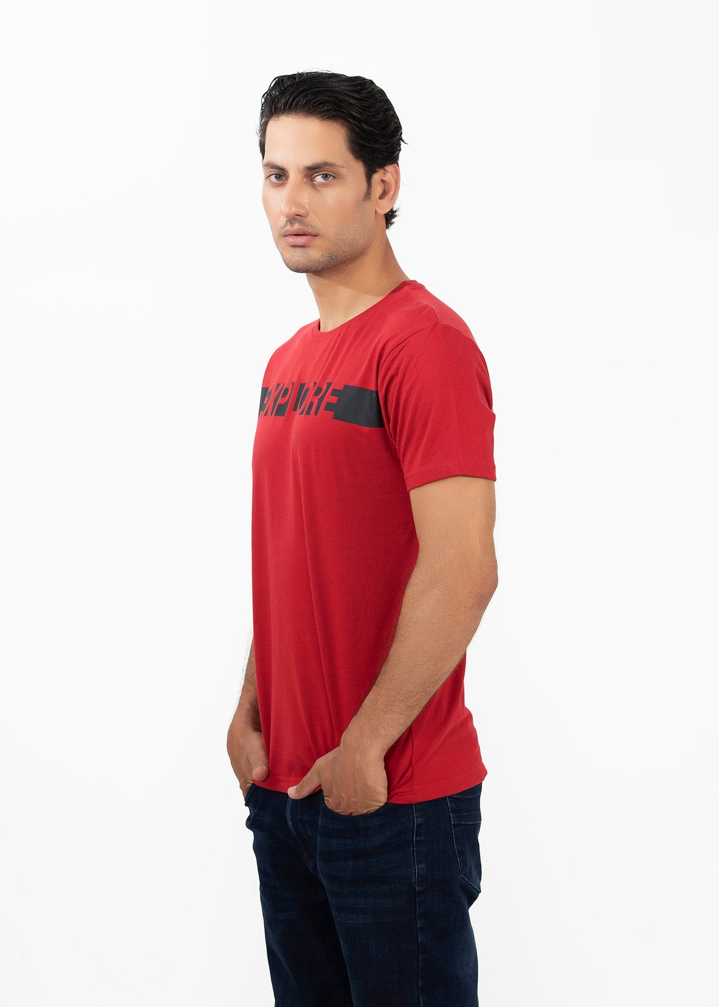 Picture of GTS-B4212 T-SHIRT H/SLV RED - Chenone Official - Online Shopping