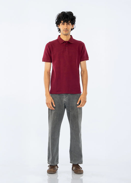 POLO SHIRTPOP CORN PIQUE MAROON - GTS-B4332