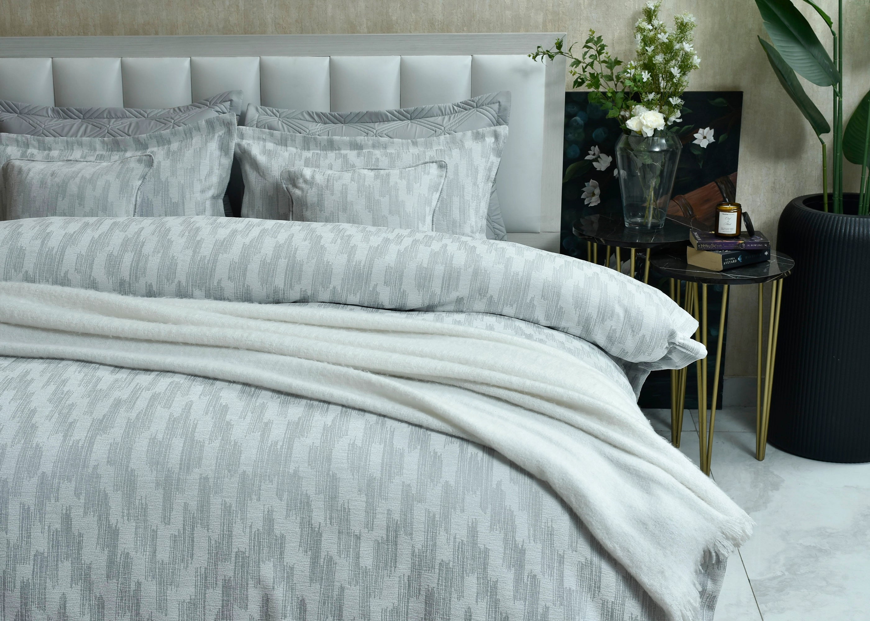 8 PCS DUVET COVER SET GRANDIOS GREY