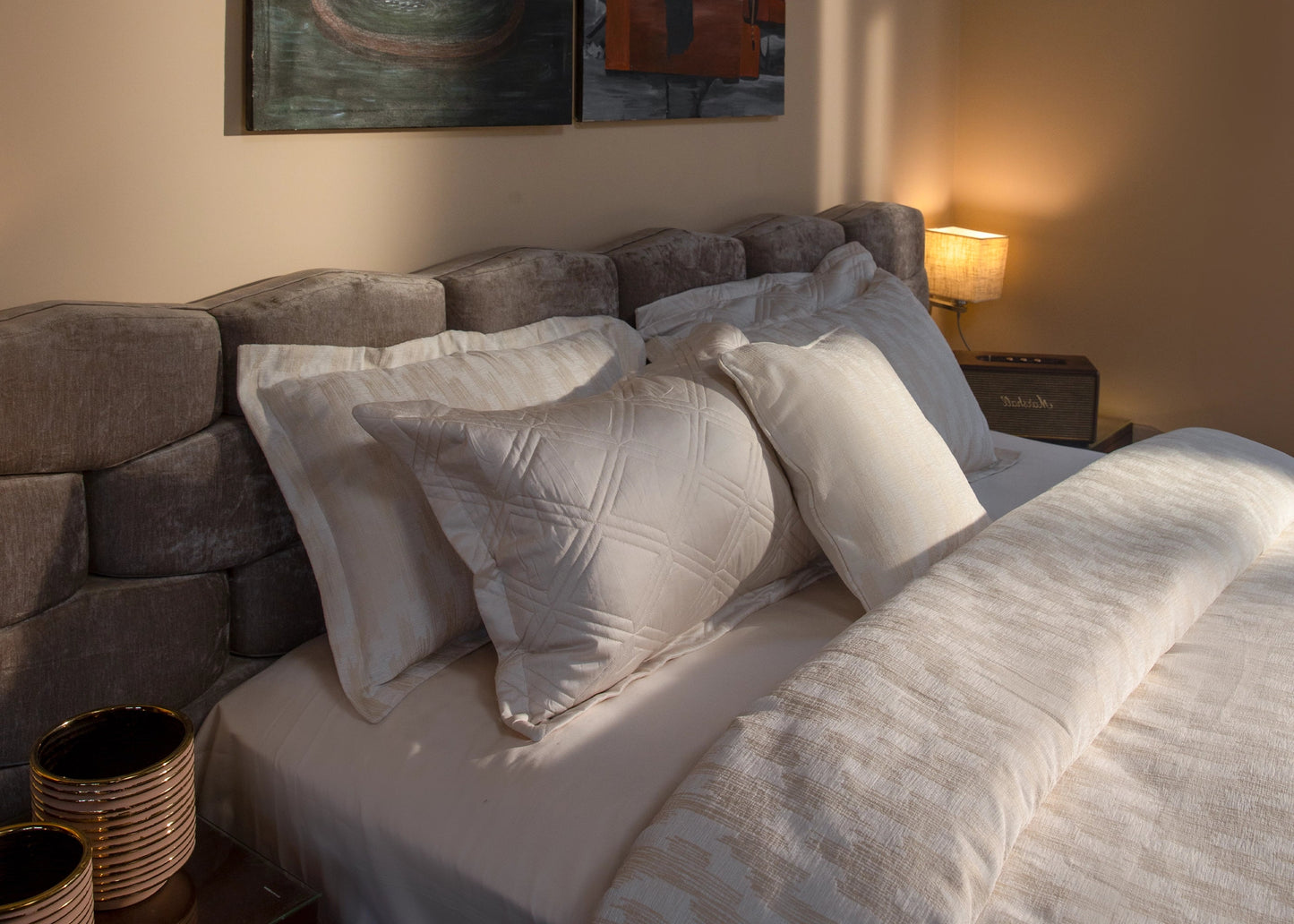 8 PCS DUVET COVER SET GRANDIOS BEIGE