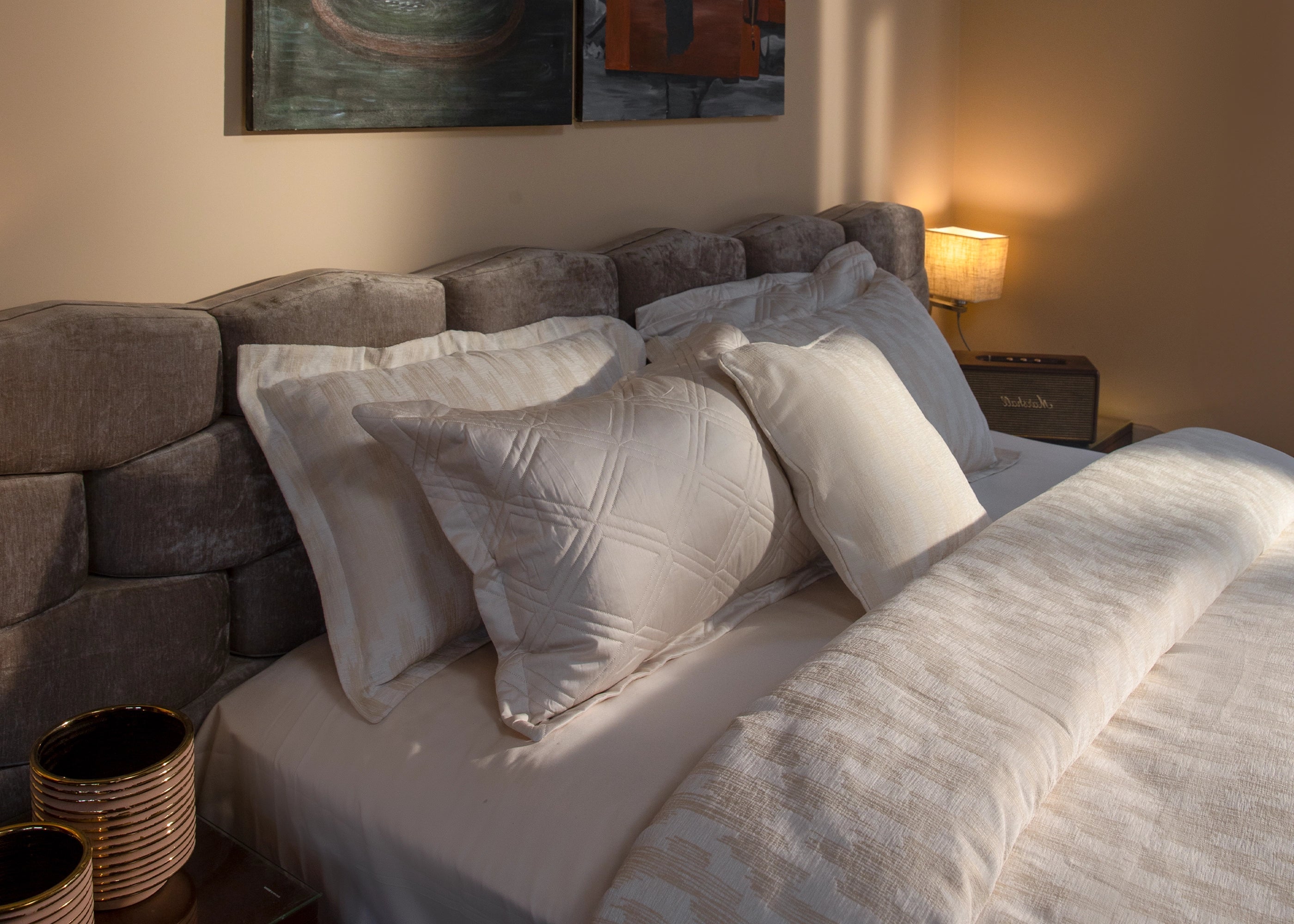 8 Pcs Duvet Cover Set Grandios Beige | ChenOne Home Textile