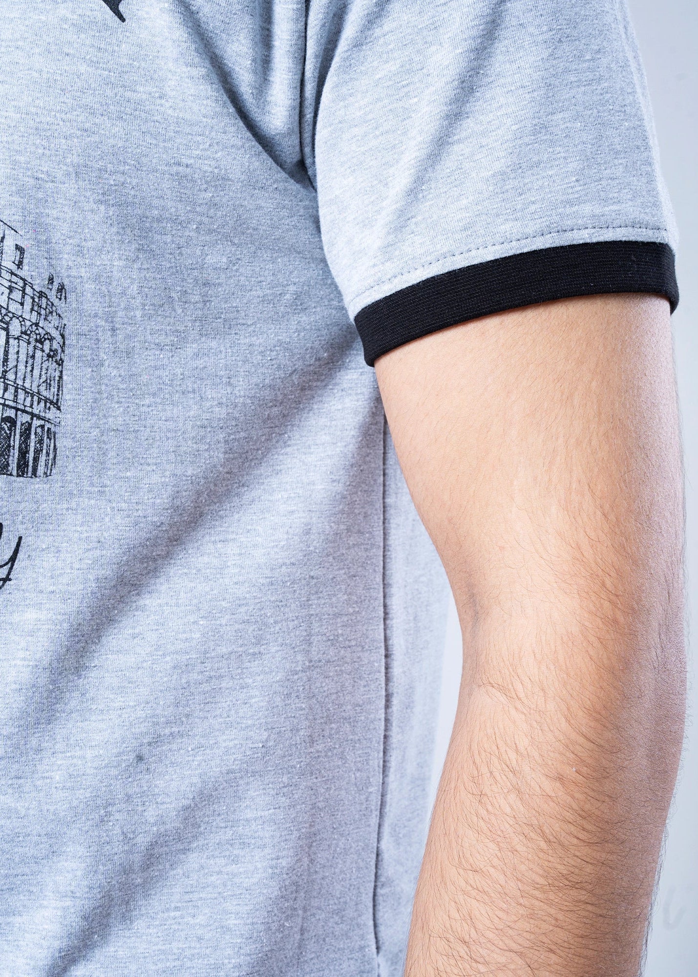 T-SHIRT GREY MELANGE -GTS-B4313