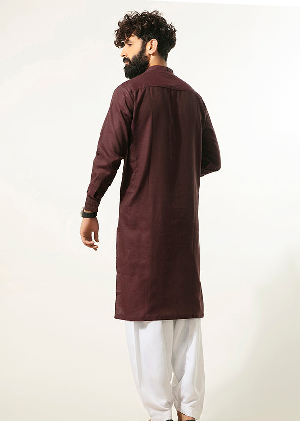 Picture of GTS-6342 FASHION KURTA BURGUNDY - Chenone Official - Online Shopping