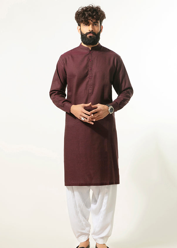 Picture of GTS-6342 FASHION KURTA BURGUNDY - Chenone Official - Online Shopping