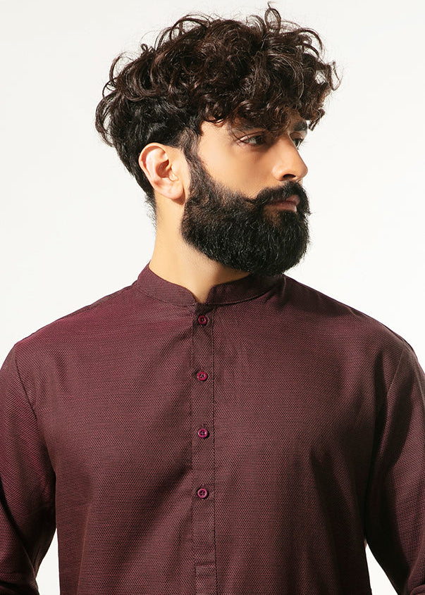 Picture of GTS-6342 FASHION KURTA BURGUNDY - Chenone Official - Online Shopping
