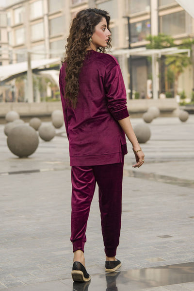 LDS-A1660 FASHION TOP MAROON