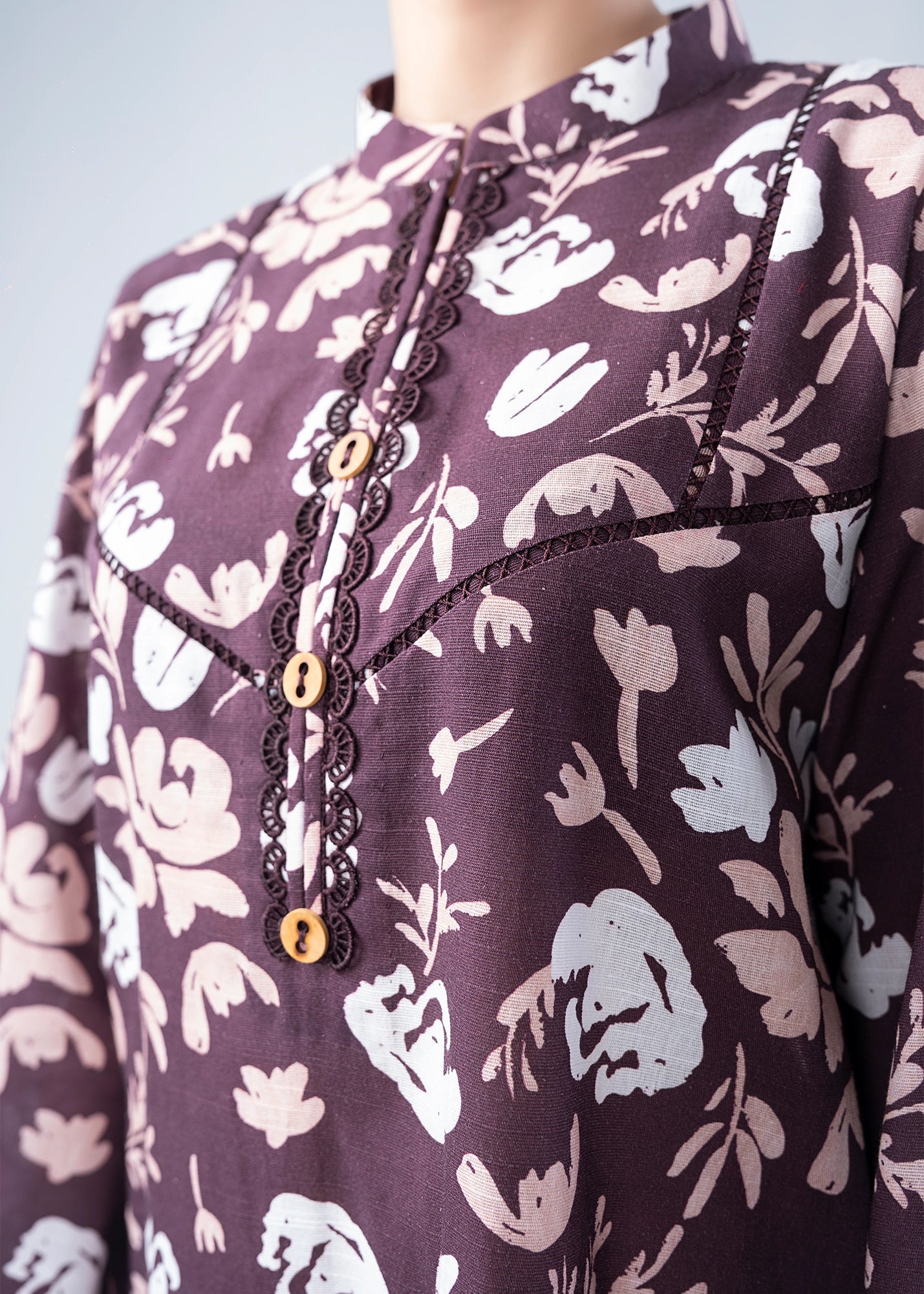 CO-ORD SET PLUM PRINTED - LDS-6662