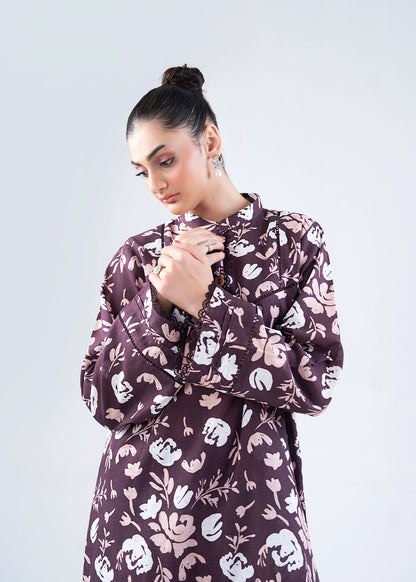 CO-ORD SET PLUM PRINTED - LDS-6662