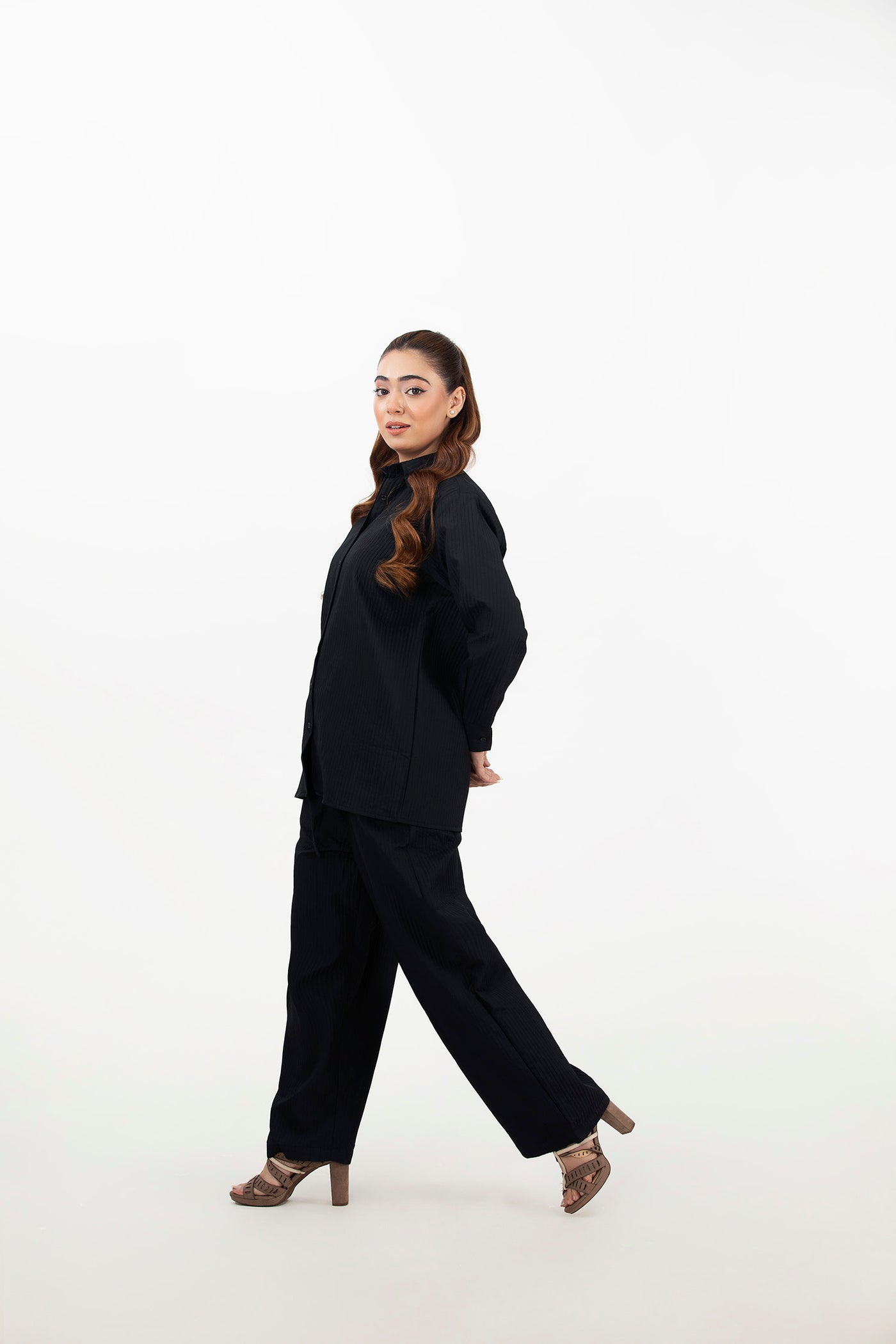 Picture of LDS-6879 CO-ORD SET BLACK - Chenone Official - Online Shopping