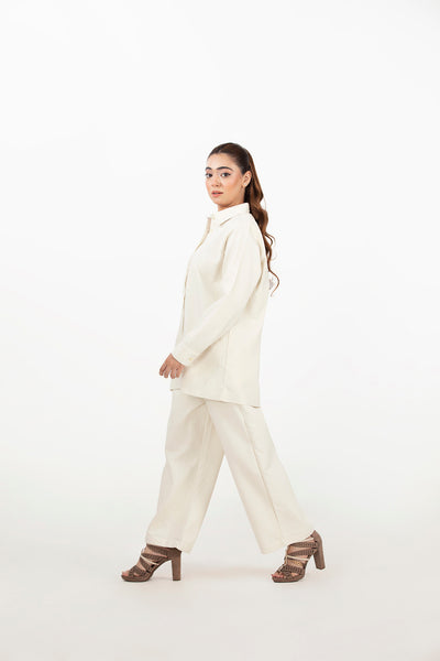 Picture of LDS-6879 CO-ORD SET OFF WHITE - Chenone Official - Online Shopping