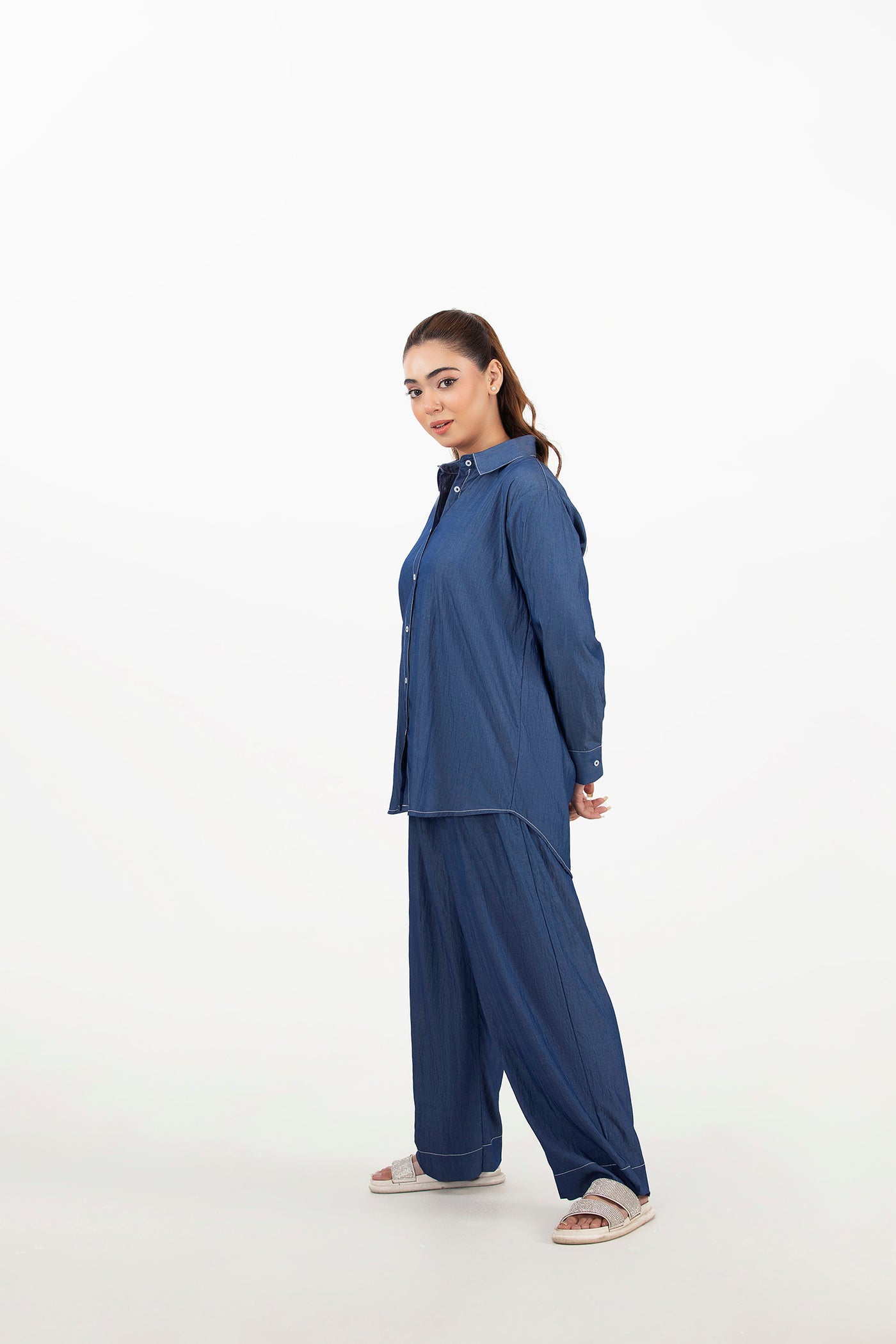 Picture of LDS-6880 CO-ORD SET BLUE - Chenone Official - Online Shopping