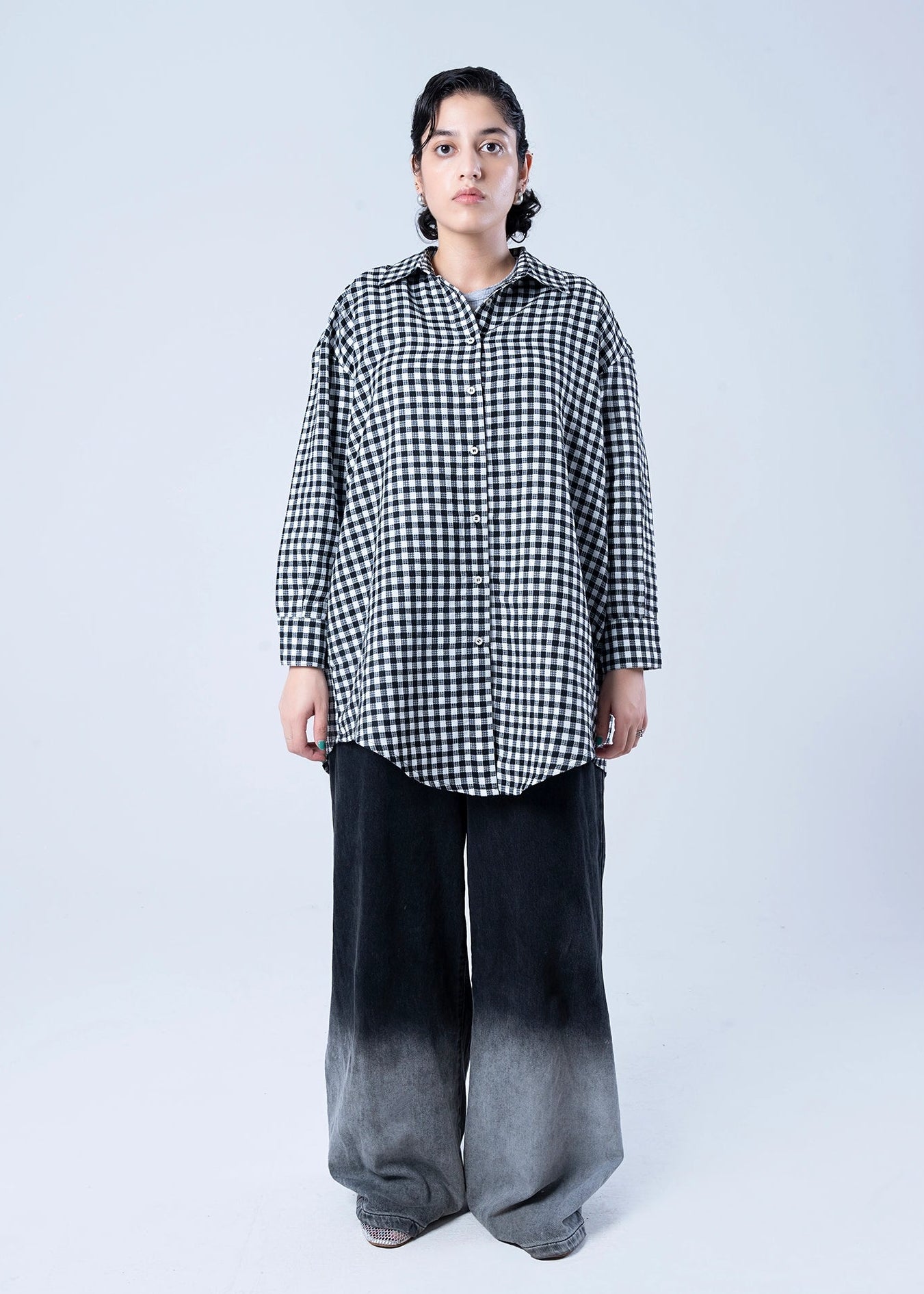 WOVEN TOP BLACK - LDS-7100