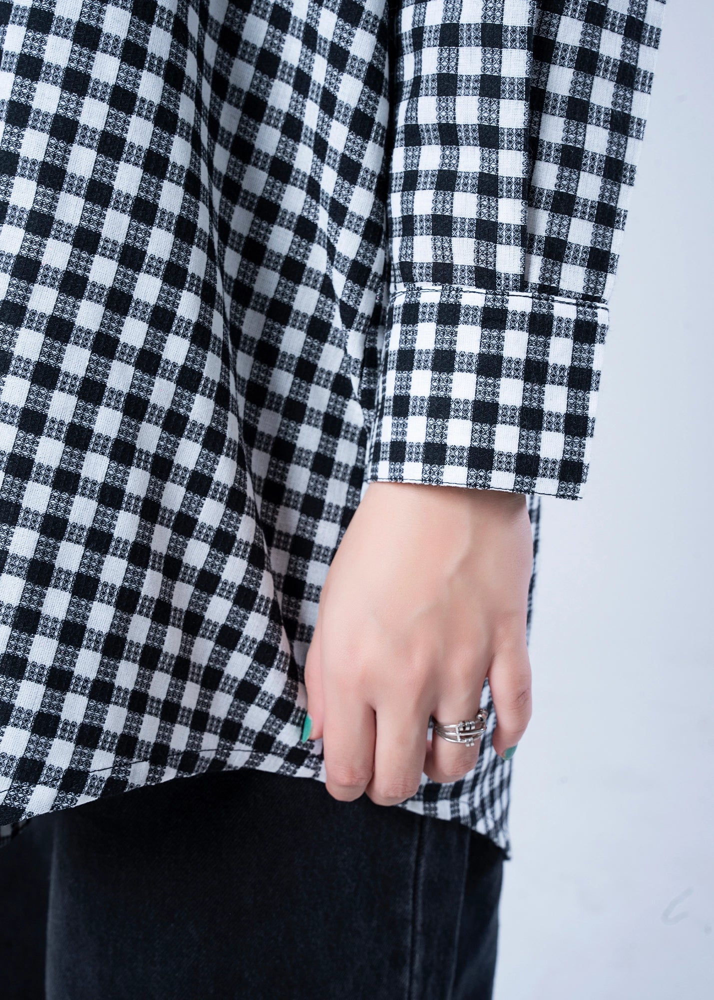 WOVEN TOP BLACK - LDS-7100