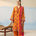 3 PCS SUIT ORANGE PRINTED - LDS-7107