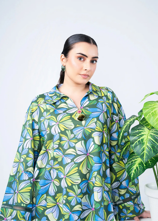 CO-ORD SET PARROT GREEN - LDS-7114