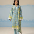 LADIES WEAR 2PCS SUIT AQUA PRINTED - LDS-7137