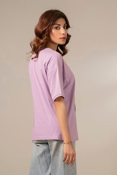 Picture of LDS-A1712 FASHION T-SHIRT LILAC - Chenone Official - Online Shopping