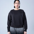 SWEAT SHIRT KNITTED BLACK - LDS-A1786