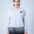 SWEAT SHIRT KNITTED GREY MELANGE - LDS-A1786
