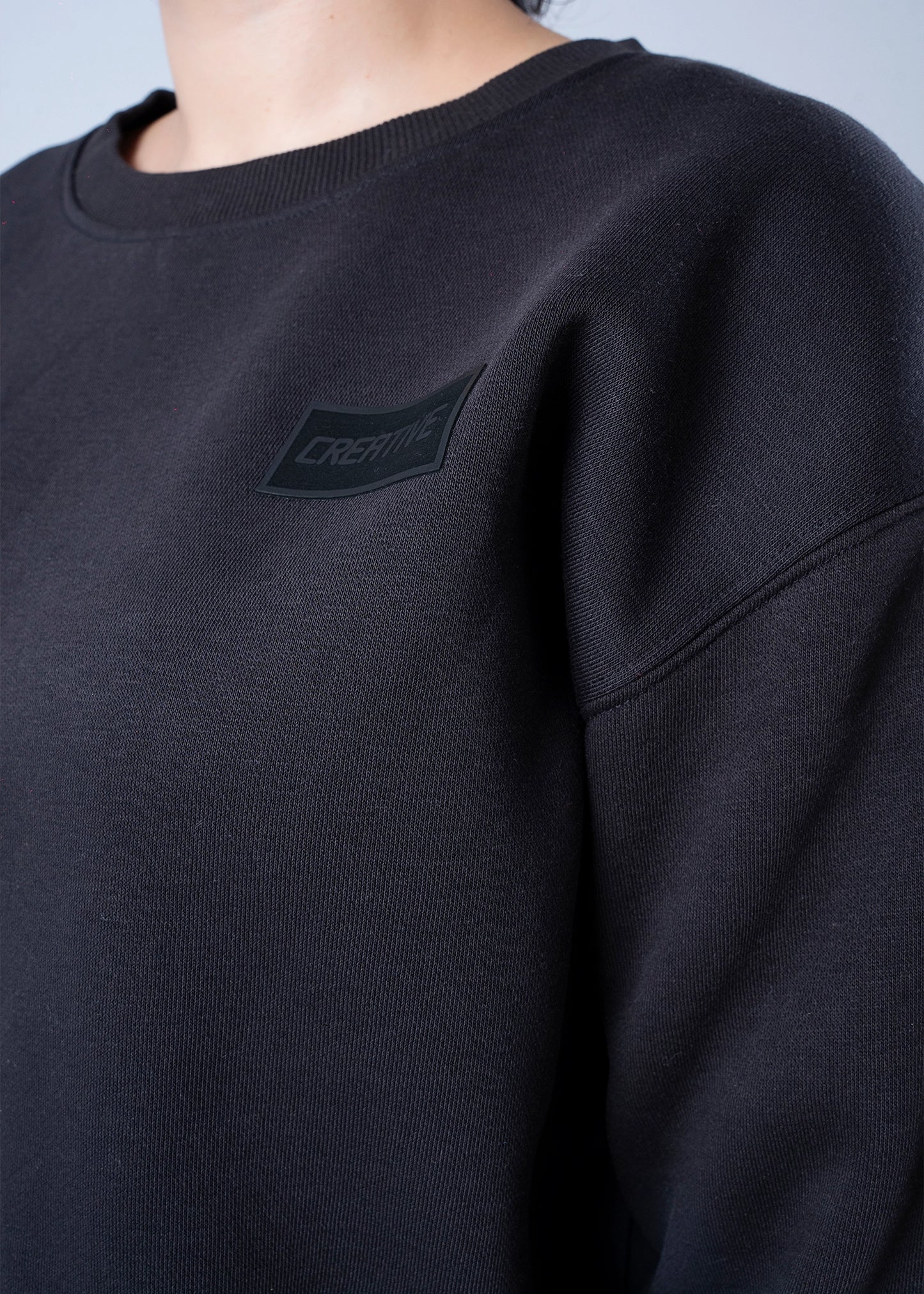 SWEAT SHIRT KNITTED BLACK - LDS-A1786