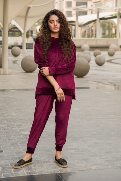 LT-A-1581 PULL ON TROUSER MAROON